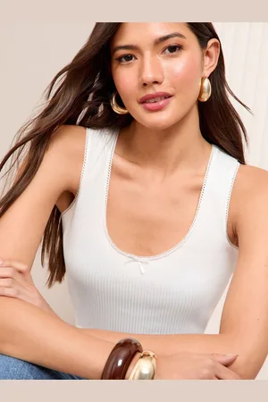 Friends Like These Cream Jersey Ribbed Vest Top AU 14