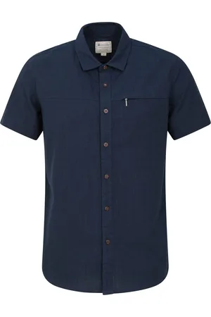 Mountain Warehouse Mens Coconut Slub Texture Short Sleeve 100% Cotton Shirt L