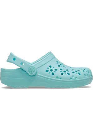 Crocs Kids Classic Floral Cut Out Clog Shoes AU 13 (EU 32)