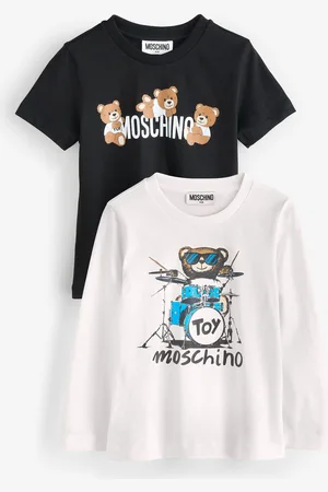 Moschino White Long Sleeve T-Shirts 2 Pack Giftset With Giftbox 12 Years (152cm)