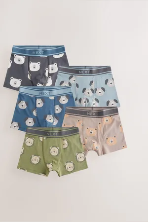 Next Blue/Green Animal Print Boxers Trunks 5 Pack (1.5-12yrs) 1.5
