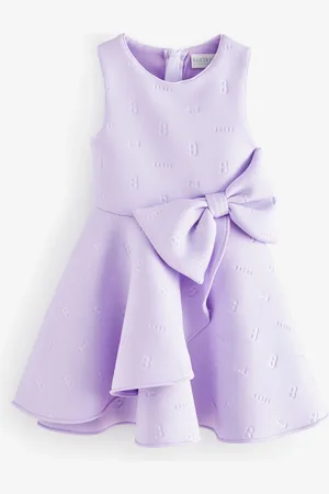 Ted Baker Bow Detail Embossed Scuba Dress 10 Years (140cm)