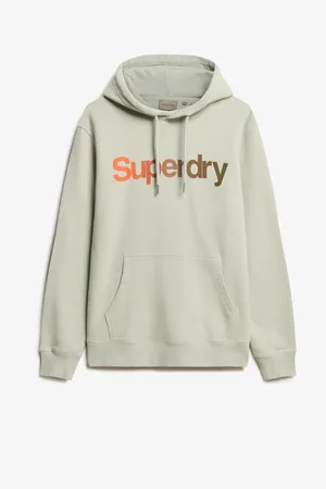 Superdry Puritan Grey Loose Core Logo Fade 100% Cotton Hoodie XXL