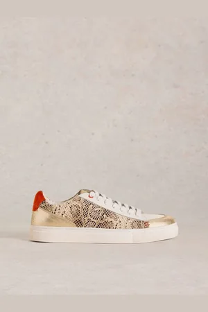 White Stuff Natural Tori Leather Trainers AU 8 (EU 38.5)
