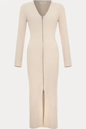 Phase Eight Ella Maxi Zip Ribbed Dress AU 16