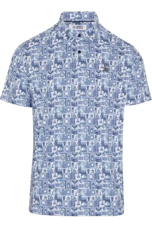 Original Penguin All Over Novelty Grid Polo Shirt XXL