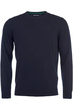 Barbour Navy Lambswool Crew Neck Jumper M