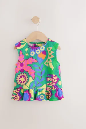 Next Green Tropical Print Peplum Textured Vest (3mths-7yrs) 6