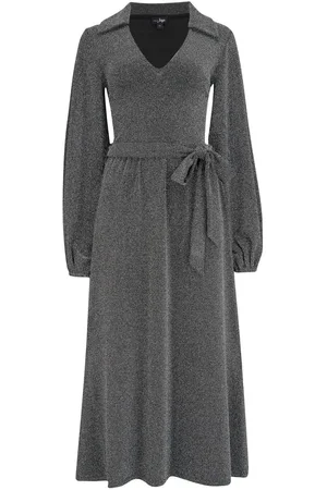 Pour Moi Emily Sparkle V-Neck Tie Waist Midi Dress AU 10