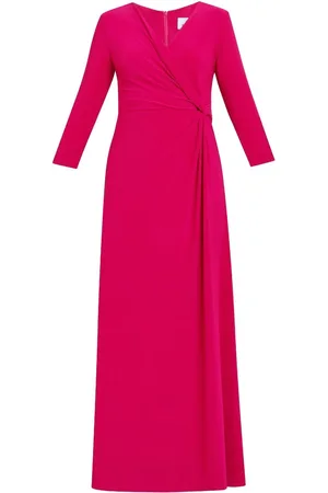 Gina Bacconi Celine Jersey Wrap Maxi Dress AU 22