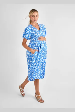 JoJo Maman Bébé Floral Print Maternity Midi Dress L