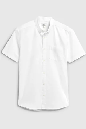 Next Regular Fit Short Sleeve Oxford Shirt 4XL