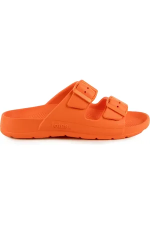 Totes Orange Solbounce Ladies Adjustable Double Buckle Slides AU 7 (EU 38)