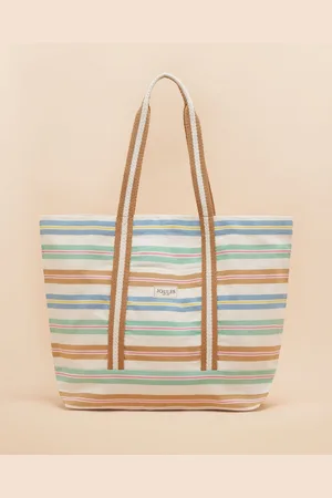 Joules Promenade Stripe Canvas Beach Bag One