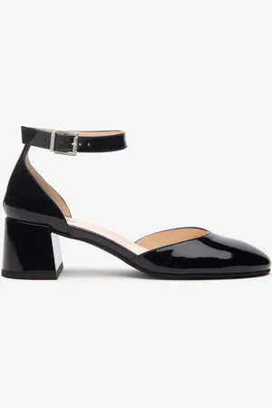 Nero Giardini Leather Ankle Strap Block Heels AU 7 (EU 38)