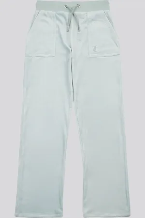 Juicy Couture Light Blue Tonal Wide Leg Trousers 14