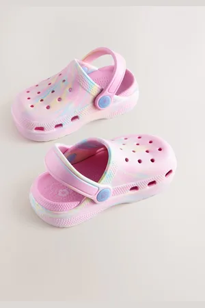 Next Pink Marble Standard Fit (F) Marble Comfort Clogs AU 11 (EU 29)