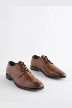 Next Wide Fit Leather Plain Derby Shoes AU 9 G (EU 43)