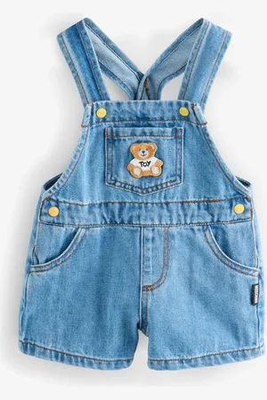 Moschino Blue Baby Denim Dungarees With Logo 2 Years (92cm)