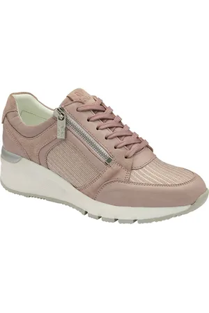 Lotus Pink Zip-Up Wedge Trainers AU 8 (EU 39)