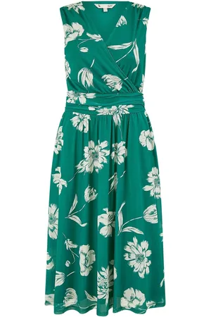 Yumi Floral Print Stretch Mesh Dress With Pockets AU 10