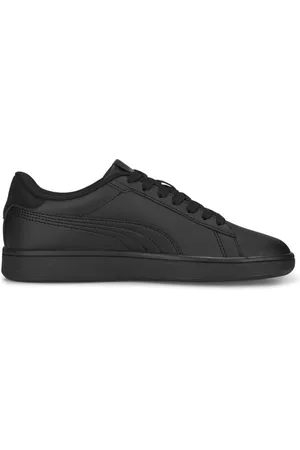 PUMA Black Smash 3.0 Leather Youth Trainers AU 5.5 (EU 38.5)