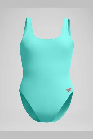 Speedo Blue Womens Textured Deep U-Back Swimsuit 42