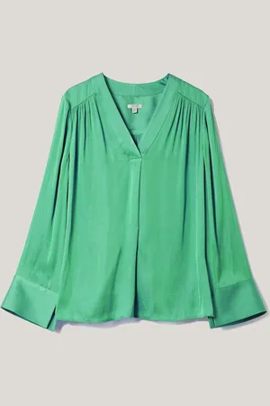 Jigsaw Green Satin Blouses AU 12