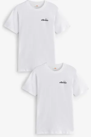 Ellesse Azzini White T-Shirts 2 Pack XL