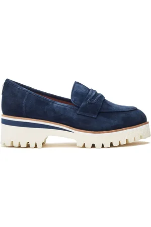 Moda In Pelle Ebonee Cleated Wedge Leather Loafers Featuring Snaffle Trim AU 7 (EU 38)