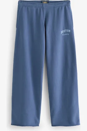 Superdry Blue Athletic Essential Wide Leg 100% Cotton Joggers AU 16