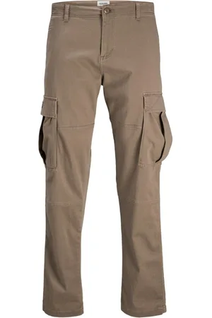 JACK & JONES Brown Relaxed Fit Cargo Trousers W28 L30