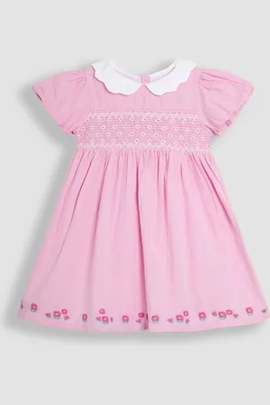 JoJo Maman Bébé Bud Floral Embroidered Smocked Party Dress 6