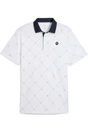 PUMA Mens Pure 2.0 Argyle Golf Polo Shirt S