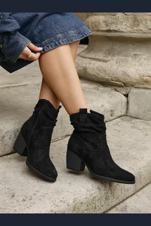 Linzi Black Carter Cowboy Ankle Boots AU 9 (EU 40)
