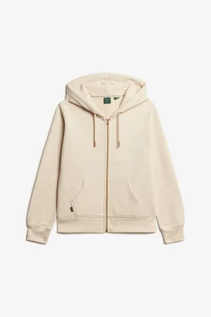 Superdry Cream Essential Logo Zip Hoodie AU 16