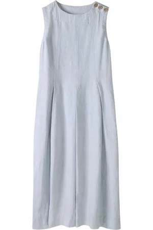 CELTIC & CO. Sleeveless Midi Swing 100% Linen Dress AU 10