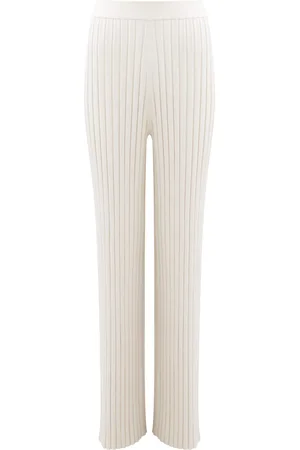 French Connection Cream Minar Pleated Trousers L
