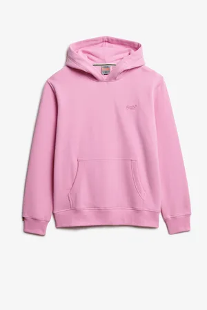 Superdry Pink Essential Loose Fit Logo Hoodie M