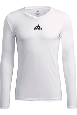 adidas White Teamwear Base Layer Long Sleeve Top L