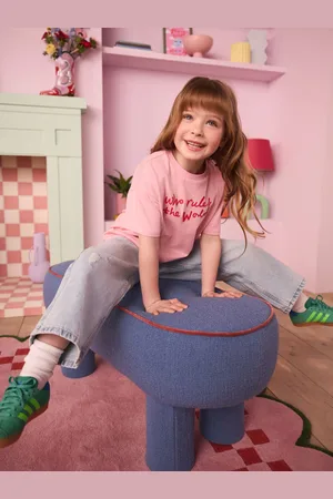 Eleanor Bowmer Pink Who Rules the World Kids 100% Cotton T-Shirt 11
