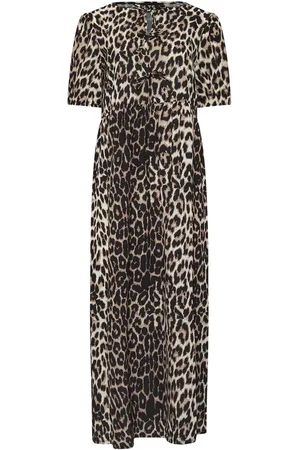 Long Tall Sally Animal Print Tie Front Midi Dress AU 18 Tall