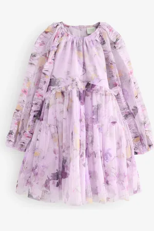 Ted Baker Long Sleeve Mesh Floral Dress 6 Years (116cm)