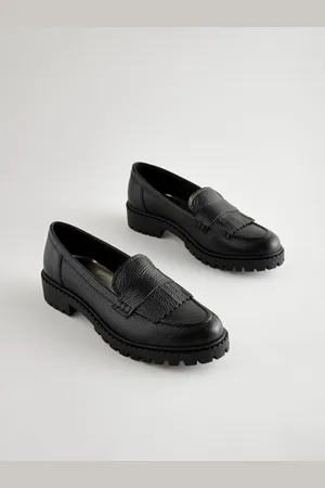 Next Premium Fringe Leather Chunky Loafers AU 6 (EU 37)