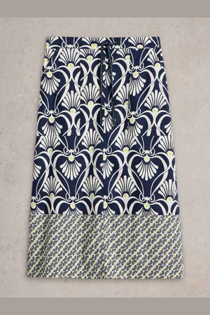 White Stuff Elle Linen Blend Skirt AU 14
