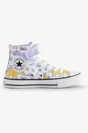 Converse Purple Dinosaur Print Easy On High Top Trainers AU 10 (EU 27.5)