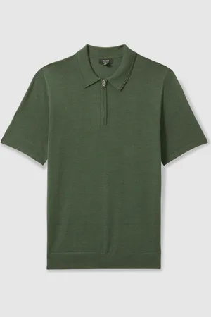 Reiss Maxwell Merino Wool Half-Zip Polo Shirt XXL
