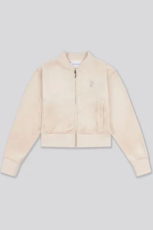 Juicy Couture Cream Girls Cropped Zip-Thru Sweatshirt 14