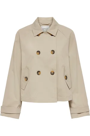 ONLY Cream Short Trench Coat AU 14