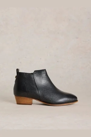 White Stuff Black Willow Leather Ankle Boots AU 6.5 (EU 37)